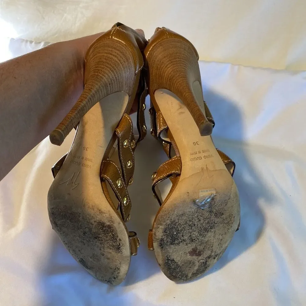 Giuseppe Zanotti Studded Gladiator Stiletto Sandals EU 36